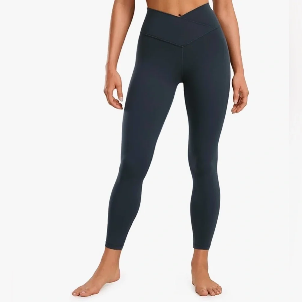 CRZ Yoga Butterluxe V Crossover Waist Leggings True Navy